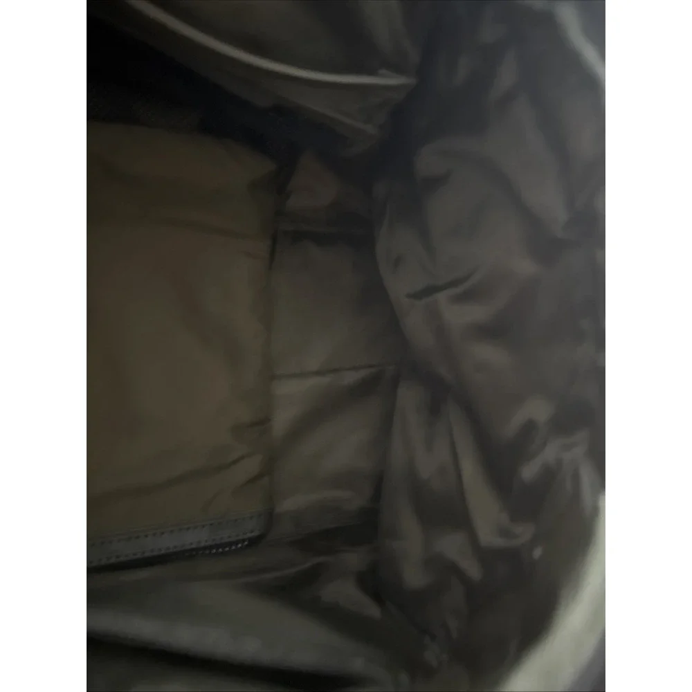Joan & David Olive Green Puffer Quilted Duffle Bag Weekender Travel Handbag